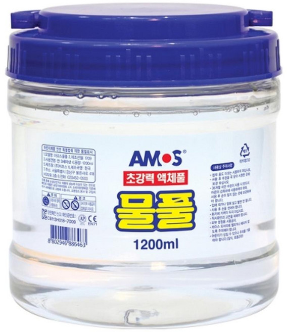 아모스 초강력 PVC 액체풀 물풀 대용량(1200ml), 1개