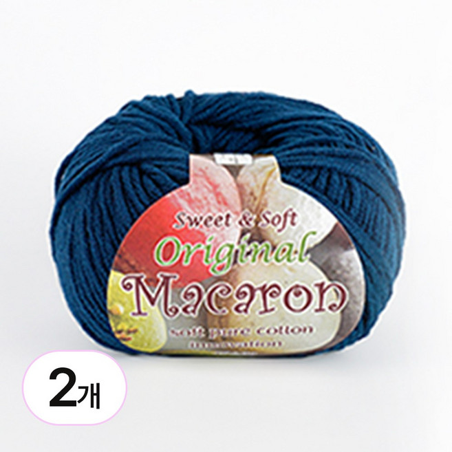 바토니팅 마카롱실 2P 마카롱 뜨개실 털실, 028 미드나잇, 2개