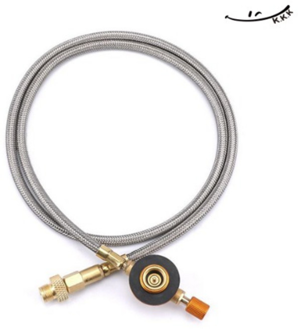 이소가스 부탄가스 미니 버너 연결 금속 연장 호스 1m, 1개
