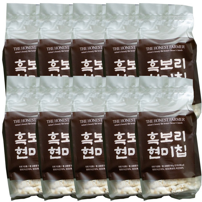 흑보리 현미칩, 10개, 80g