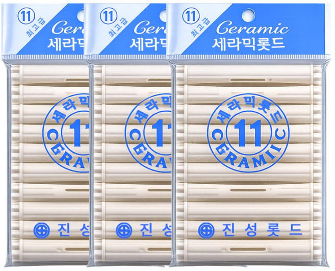 오라이브 진성 셀프파마 세라믹 헤어 롯드 11호, 3개, 화이트
