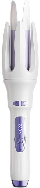 32mm 자동 고데기 컬링 아이론 세라믹 코팅 웨이브 롤 4단 온도조절 초보자용, 화이트, XC-658