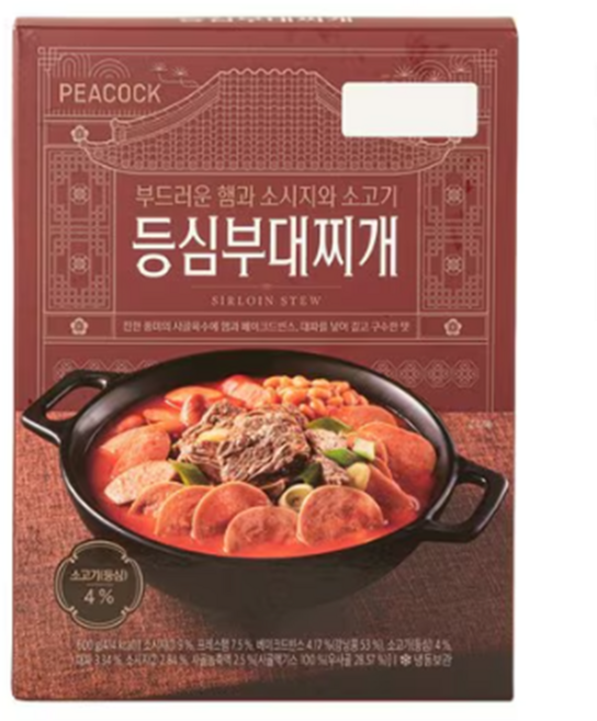 피코크 등심 부대찌개 수량 냉동, 1개, 600g