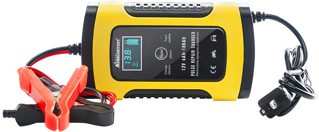 ANBORTCH 12V電瓶充電器 汽車機車通用脈衝修復器, 1個