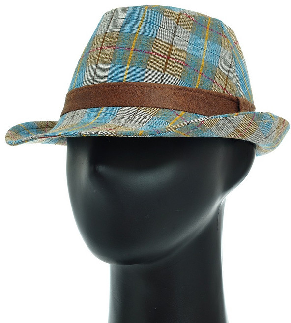 YMF004.내츄럴 체크 페도라 중절모 중년 남성 아빠 신사 외출 모자