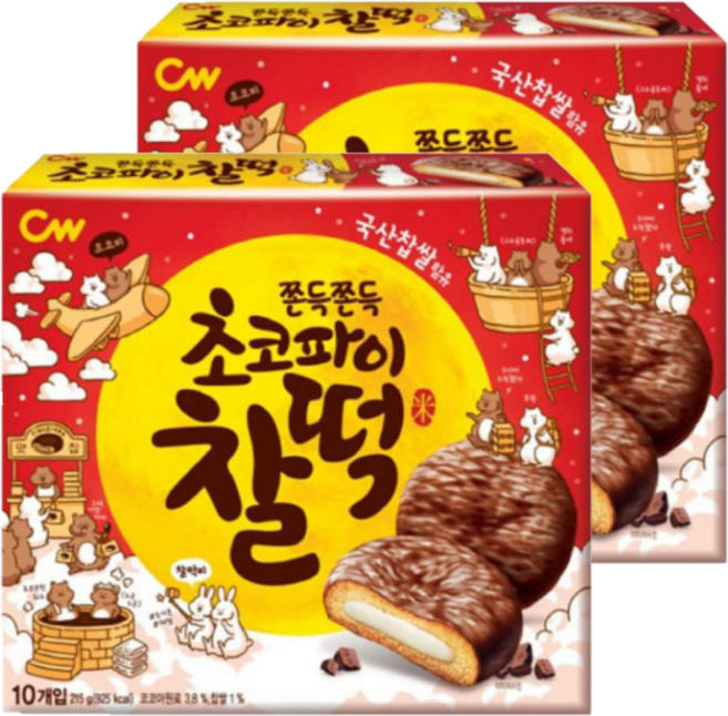 청우식품 초코파이찰떡, 215g, 2개