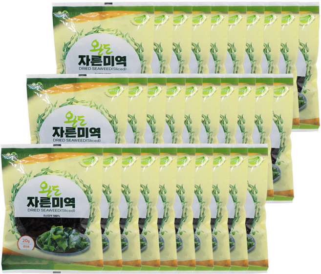 [네이처픽] 완도 자른미역 20g, 30개, 완도자른미역