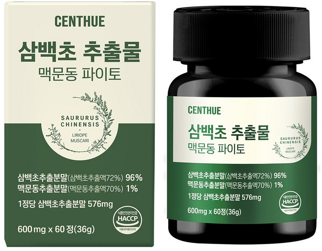 센트휴 삼백초 추출물 맥문동 파이토, 1개, 60정