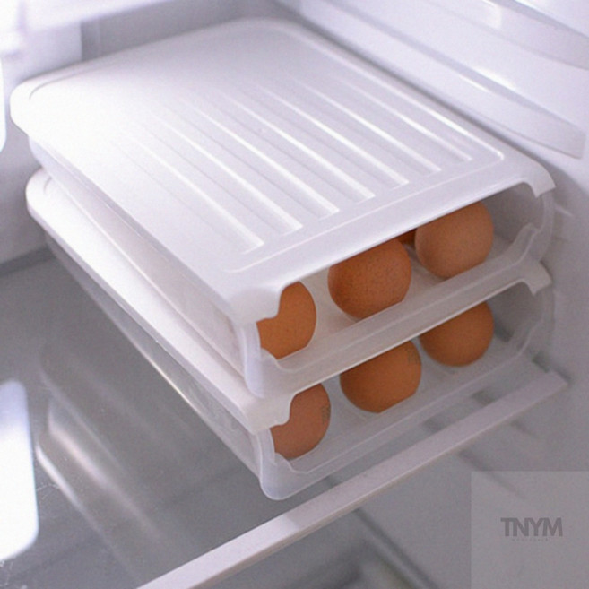 달걀홀더 슬라이딩 계란보관함 18구