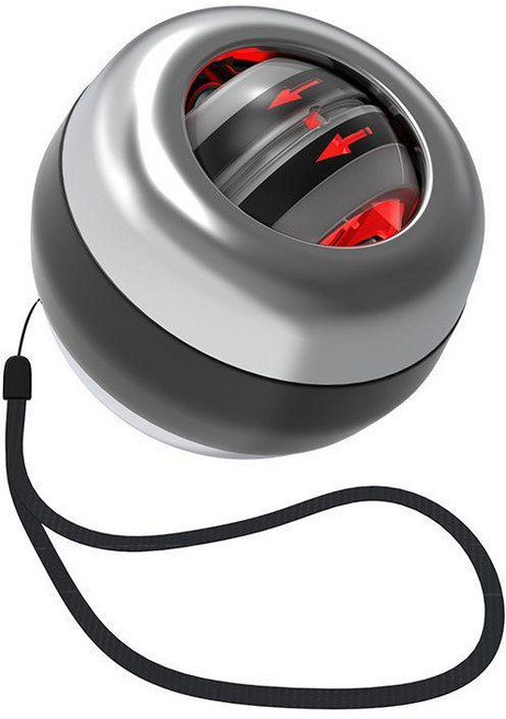 金屬腕力球 握力球 減壓健身球, 1個, 金屬發光自啓（鋁合金）