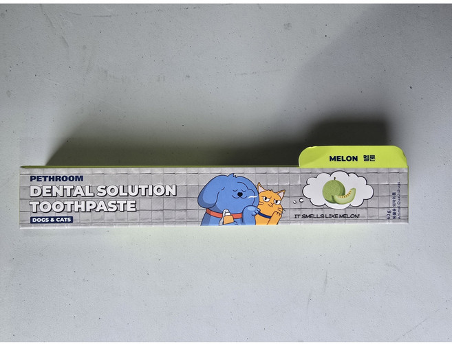 페스룸 반려동물 덴탈 솔루션 치약 멜론향, 60g, 1개