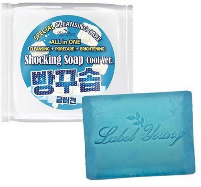 모공+피지+유분+노폐물케어/빵꾸솝쿨버전/쿨링클렌징/세안비누/피부추천, 1개