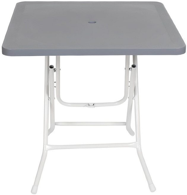 지오리빙 접이식 플라스틱 사각 테이블, 그레이