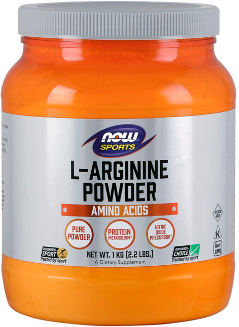 NOW Foods L-精胺酸粉, 1kg, 1罐, 100錠