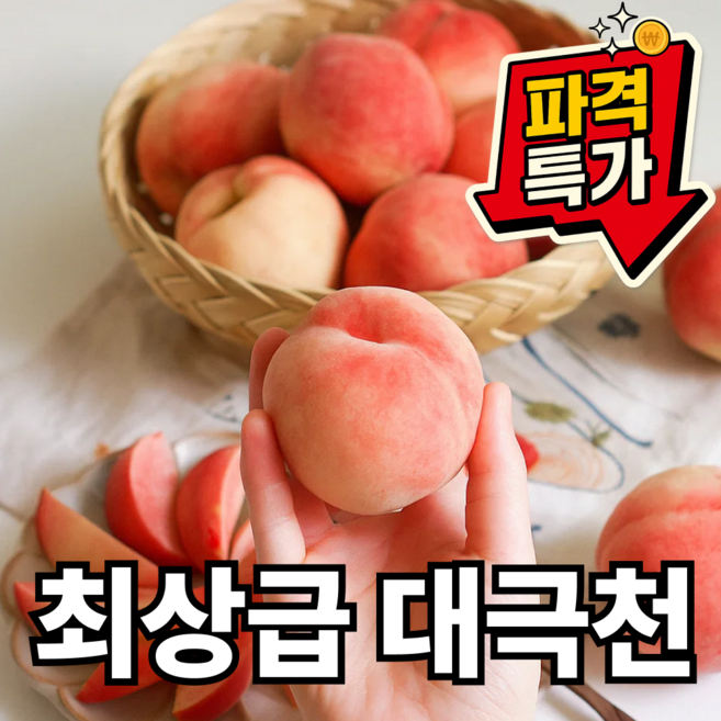 [초고당도] 쫀득아삭 대극천복숭아 딱딱이복숭아 딱복, 1박스, 대극천 꿀복숭아 500g
