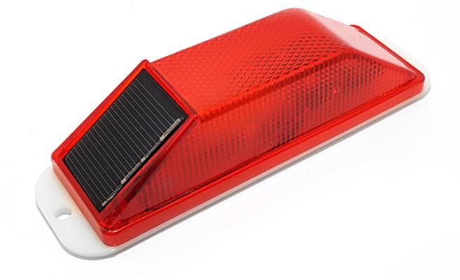태양광 충전 LED 경고등 일자 RED 경광등 비상등 안전등 식별등 점멸등 멧돼지 고라니 야생동물 퇴치, CS020.선택 - 경고등 RED, 1개