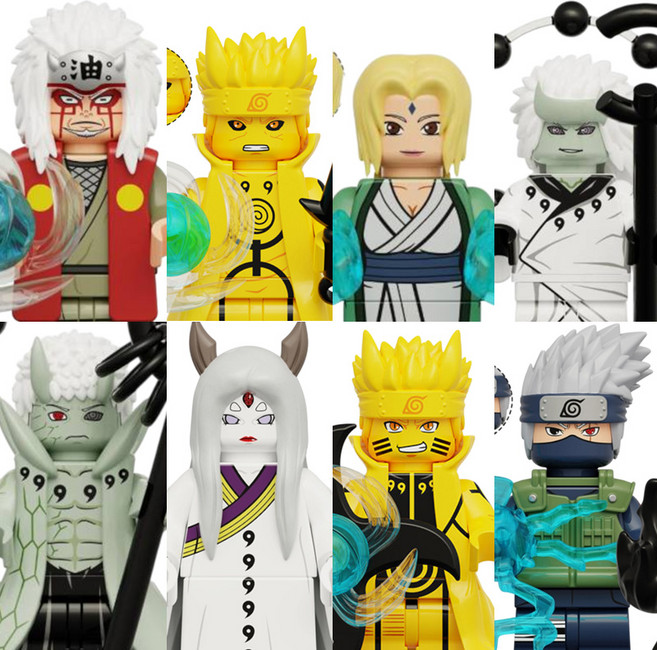 나루토 닌자액션 애니 캐릭터 호환블럭 브릭미니피규어 컬렉션 취미/수집/장식/컬렉션용 커스텀 호환 블록피규어 8종 시리즈 01, 1개, NA-0109 - 나루토 8종 세트 01(로켓)