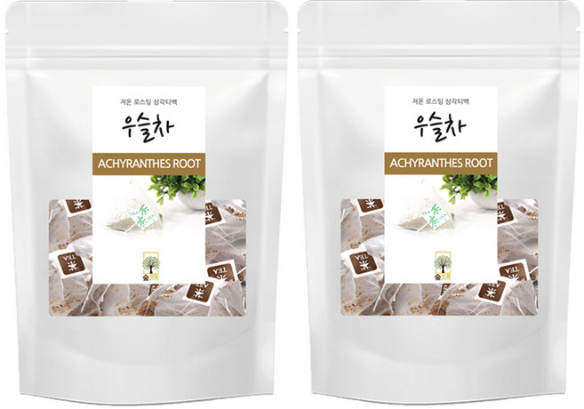 우슬차 50티백 삼각티백 숲으로허브, 2개, 50개입, 50g