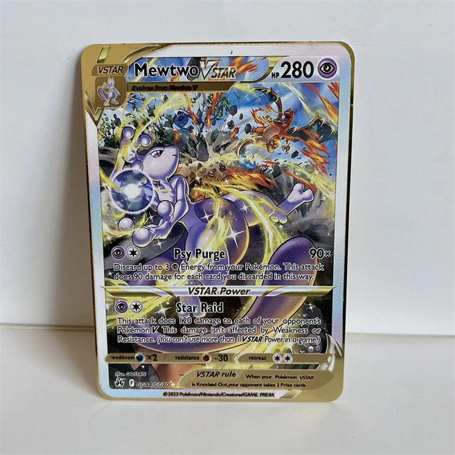 寶可夢金屬卡牌 精選組 含 阿爾宙斯 帝牙盧卡 帕路奇犽 朱紫ex VSTAR, 超夢  Vstar, 1個