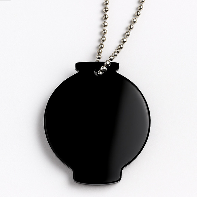 자개공예 검정 자개 아크릴 판 키링, 1개, 6.도자기3