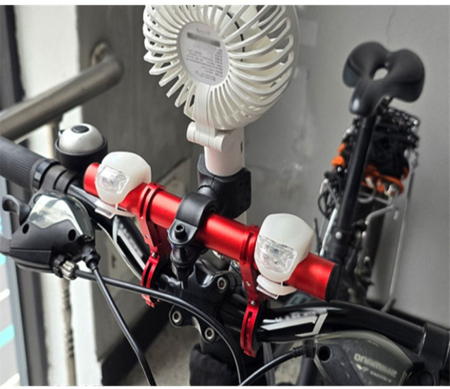 헤븐컴스 20cm 자전거 확장바 핸들바 자전거콕핏정리거치대, 블루