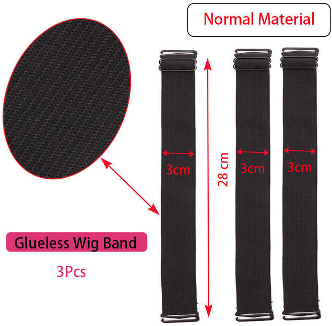 가발 만들기 3Pcs 5Pcs 가발에 대 한 조정 가능한 탄성 밴드 바느질 검은 2.5Cm 3Cm 3.5Cm 너비 액세서리 고정 재료, 09) normal 3pcs