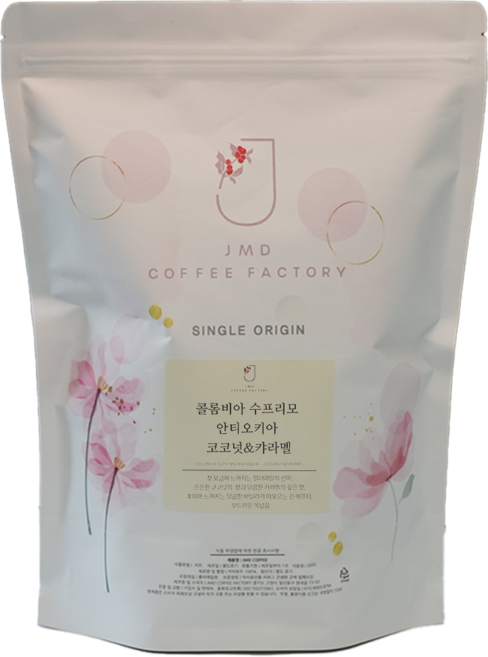 [JMD 커피팩토리] 콜롬비아 코코넛 카라멜 안티오키아 수프리모 향긋 달콤한 원두 커피, 1개, 500g
