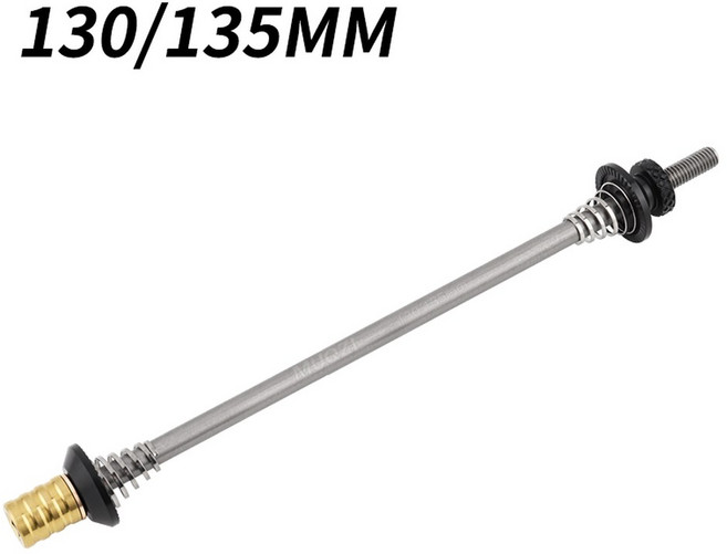 MUQZI 티타늄 자전거 퀵릴리즈 꼬치 MTB 로드 휠 액슬 허브 74mm 85mm 100mm 130-135mm, 09 130-135 Gold, 1개