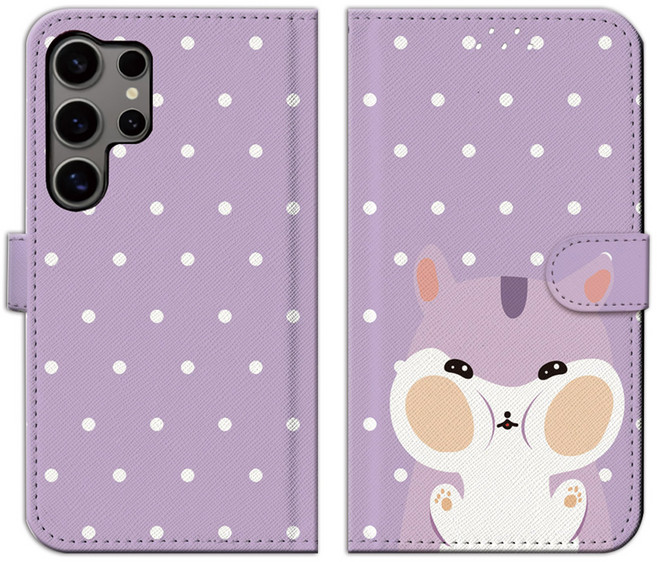 HB 디자인 볼따구 가죽 다이어리 지갑형 휴대폰 케이스