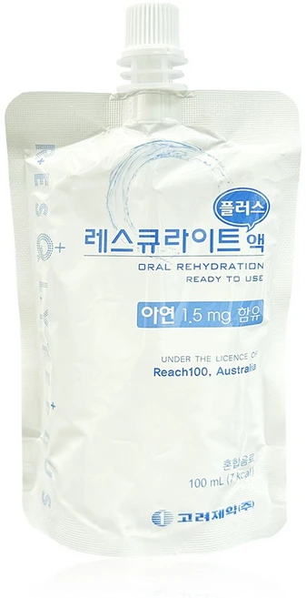 고려제약 레스큐라이트 플러스액 마시는 포도당 비타민 혼합음료 어린이, 1개, 100ml - 쿠팡