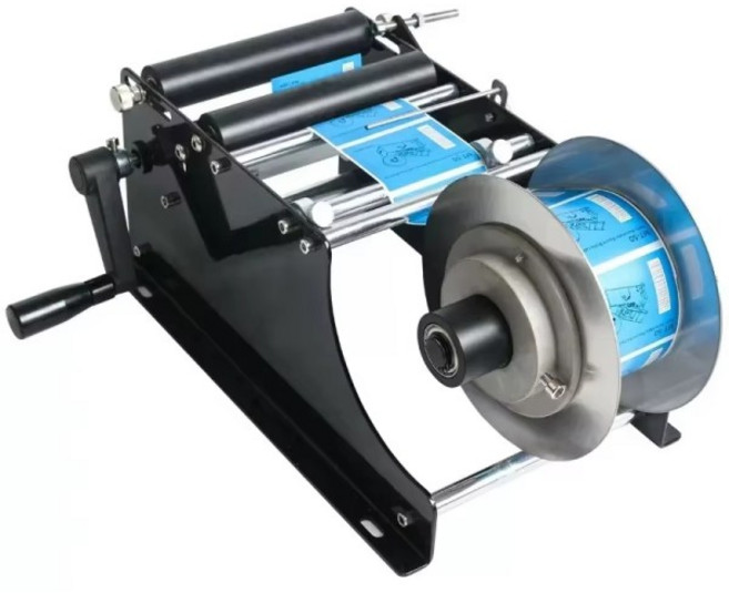 수동 원형 병 라벨링 기계 핸드 크랭크 항아리 캔 튜브 어플리케이터 핸들 간단한 도구, 01 Hand Crank