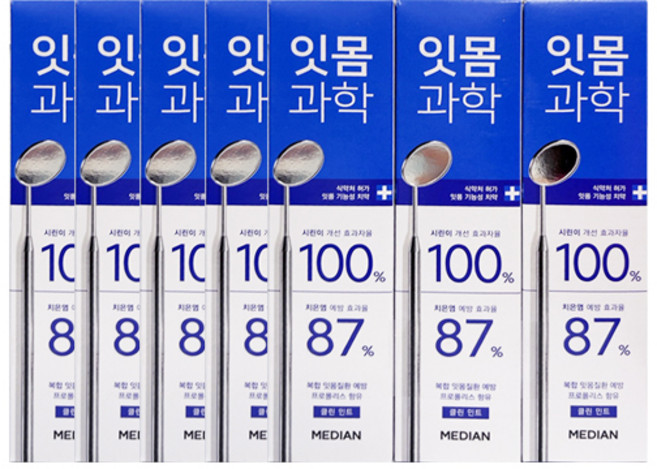 메디안 잇몸과학 치약 클린민트 120g 3입 x10, 단일