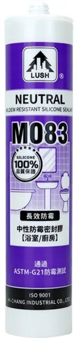 LUSH 中性防霉密封膠 浴室廚房適用, 1個, 白色