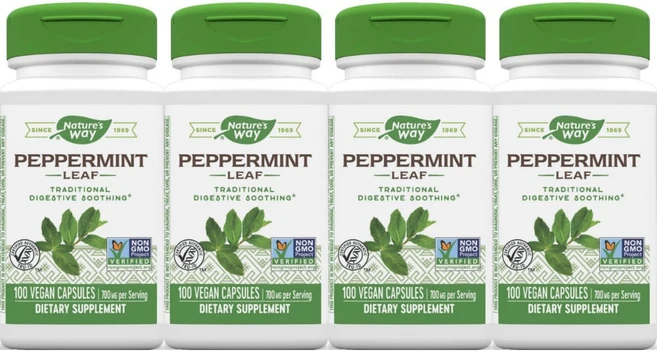 네이처스웨이 페퍼민트 잎 350mg, 100정, 4팩 - 쿠팡