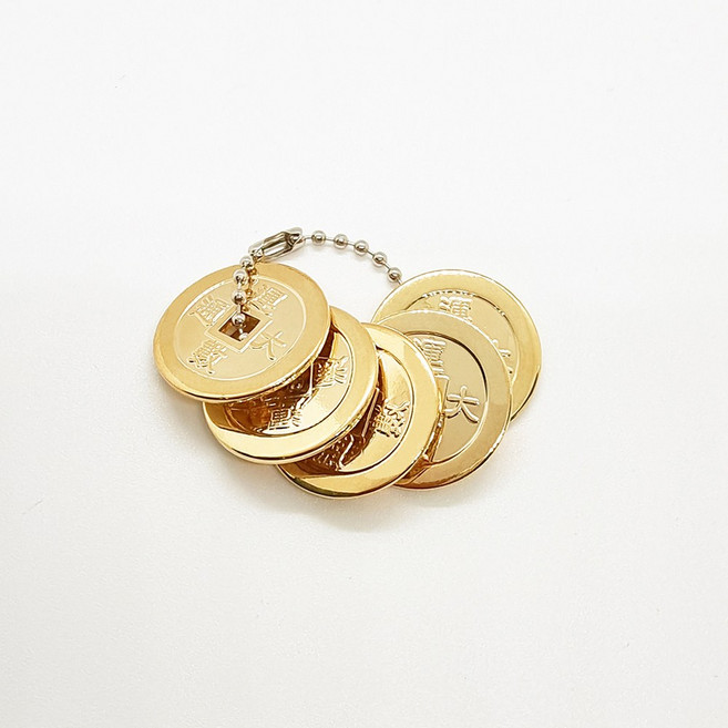 대박 GOLD [운수대통] 엽전 다섯 냥 꾸러미 행운의 황금동전 신년기원, 골드