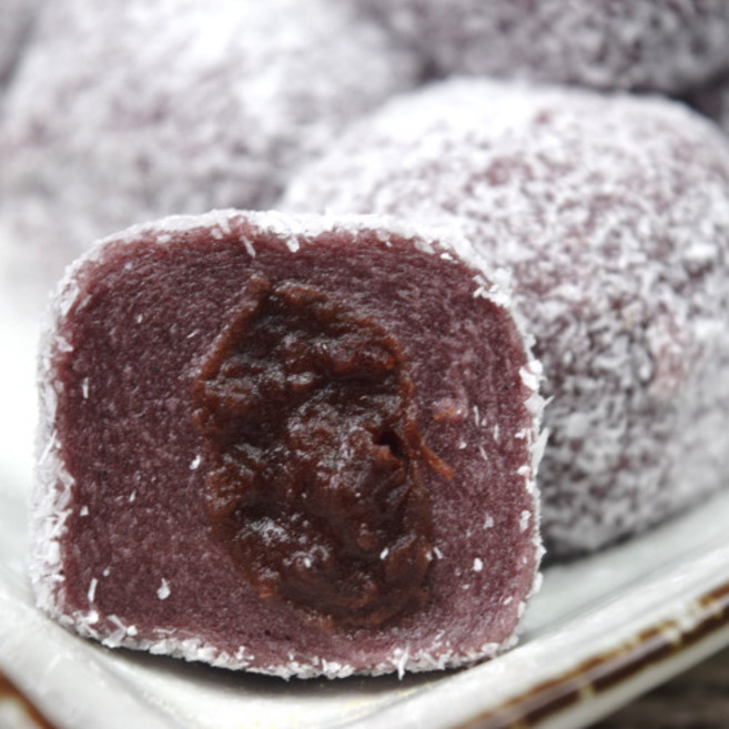 이든미 흑미모찌 찹쌀떡 /흑미 찹쌀떡 1.8 kg 60g*30알 개별포장, 1.8kg, 1개