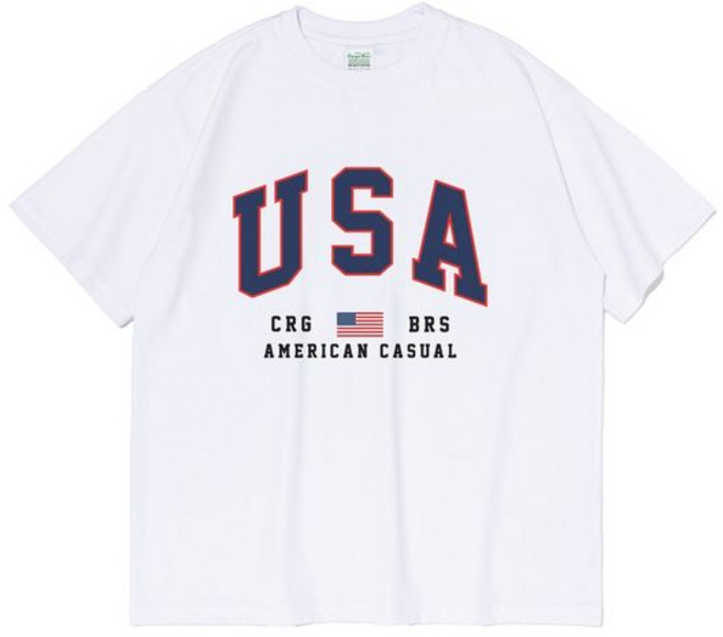 카고브로스 USA FLAG SHORT SLEEVE T-SHIRT WHITE