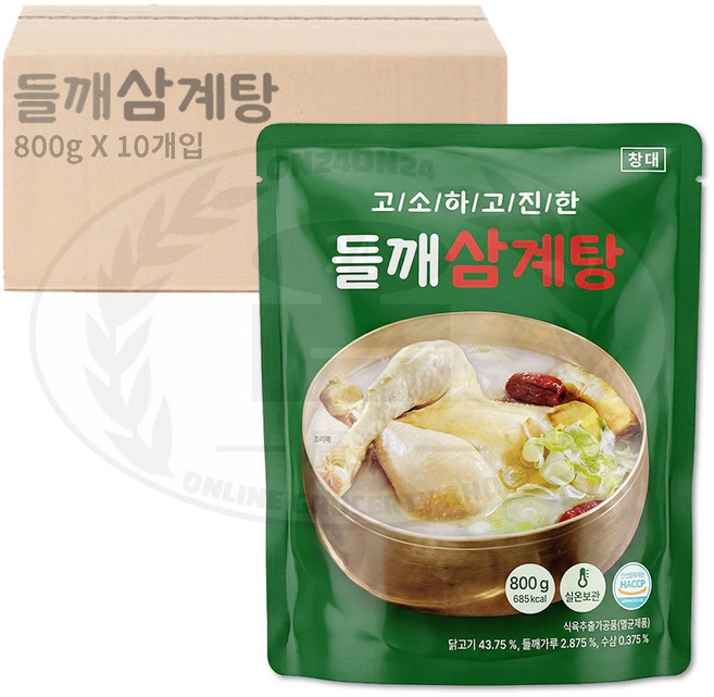 [실온보관] 창대 들깨삼계탕 고소하고 진한 간편 삼계탕, 1개, 800g