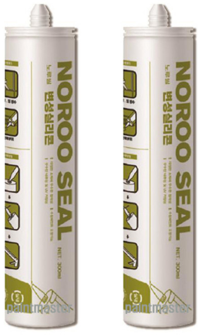 노루페인트 실내외 균열보수 및 방수용 노루씰 변성실리콘 300ml, 백색, 2개