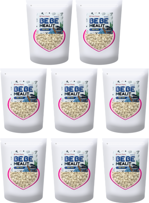 베베밀릿 동결건조 트릿 강아지&고양이 공용 원재료100%(국내 HACCP 시설 생산), 8개, 50g, 북어100%