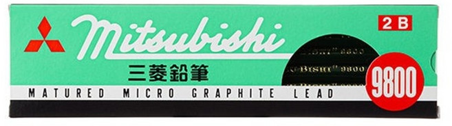 MITSUBISHI uni: 일본 마크 시트용 연필 결정판 MITSUBISHI 사무용 연필 9800 2B (12자루) / K98002B
