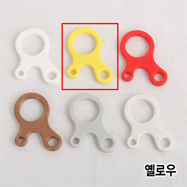 와이지알씨 다용도 플라스틱 로프 스토퍼 텐트 타프 로프고정 길이조절 캠핑 낚시 등산, 다용도 로프 스토퍼 옐로우