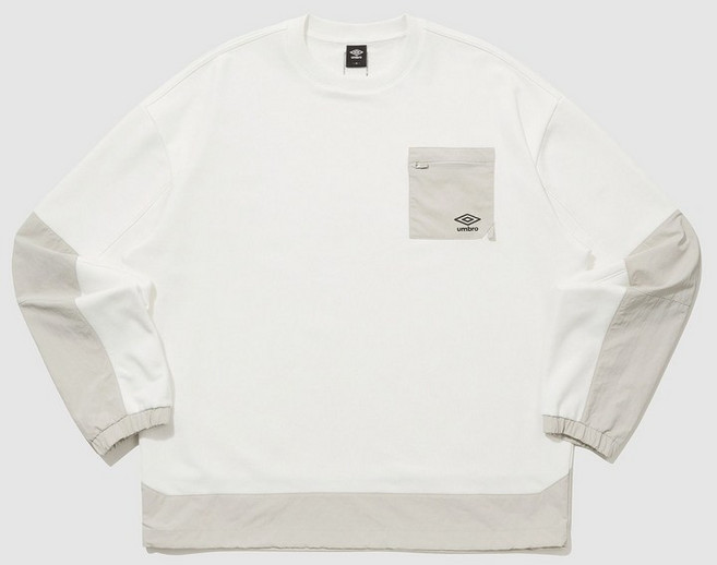 [백화점 정품] UMBRO 25SS 웨이파인더 우븐BIT 니트 맨투맨 UQ121CFS13 SCW