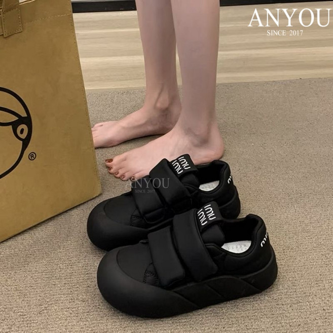 여자 신발 출근 오래 서 있어도 피곤하지 않다 발 작업화 여자 검은색 봄 가죽 방수 미끄럼 방지 소프트 바닥 운동화