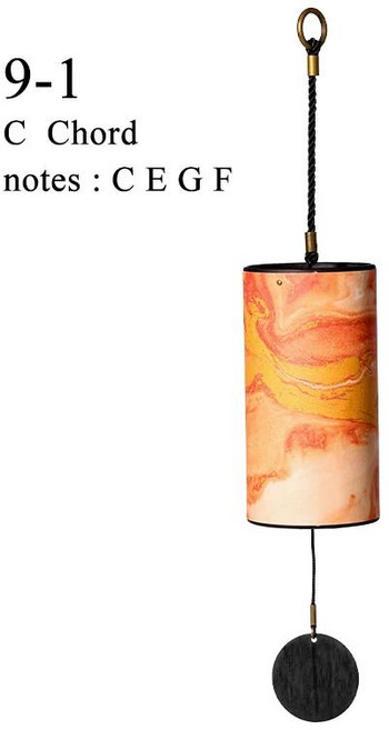 대나무 바람 종 9개 막대 차임 벨 공예 야외 정원 파티오 선 명상, 04 1 pc A