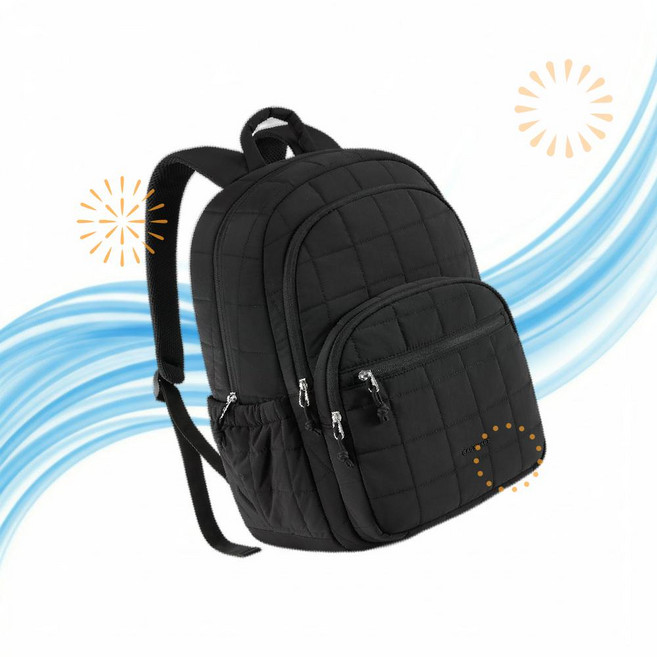 BAGSMART 대학생 보부상 가방 여성용 퀼팅 노트북 백팩 여행용 XE