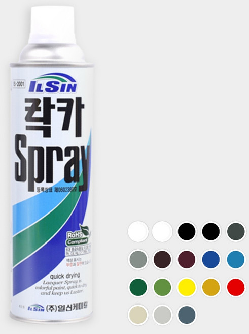 일신 락카 스프레이 420ml 가구 모형 철제 목재 페인트 컬러 도색, 1개, 아이보리