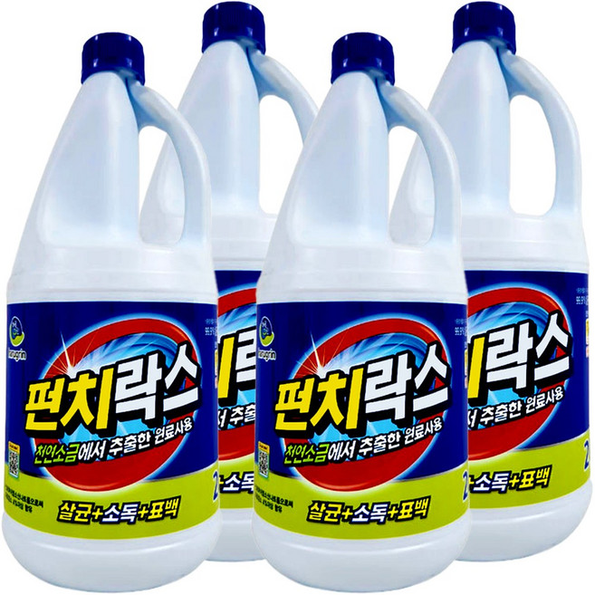 하루그린 살균 표백 청소 펀치락스, 4개, 2L