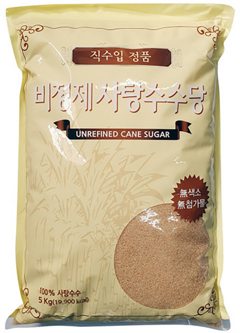 자연미가 비정제 원당 5kg/ 갈색원당 비정제설탕, 1개, 5kg