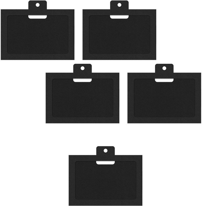 세우세 고급 종이액자 벽걸이형 가로형, 5개, 블랙